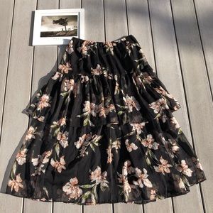 NWT LAUREN RALPH LAUREN georgette peasant skirt M